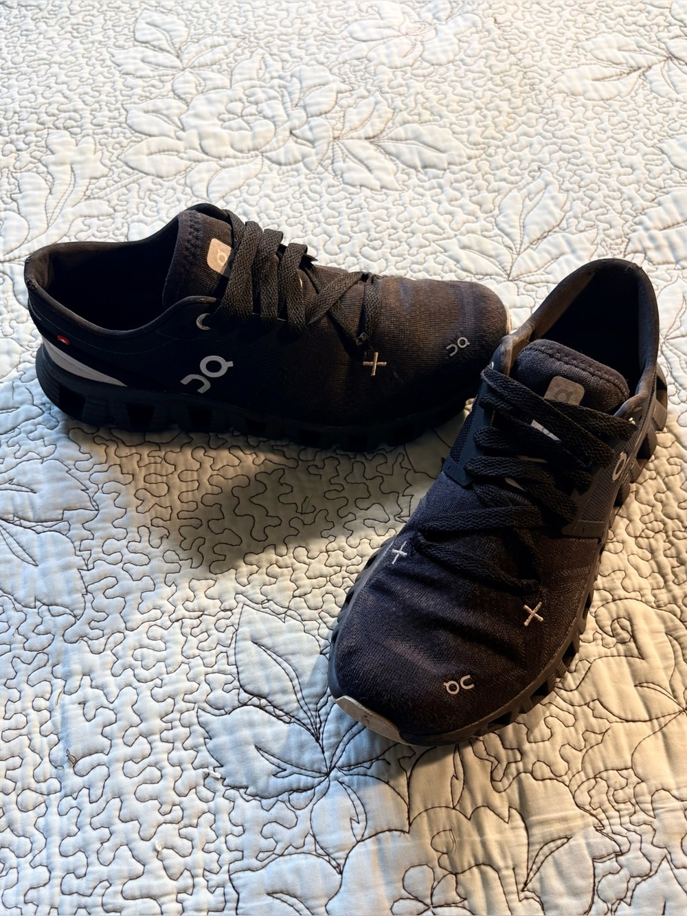 💥On Cloud X Women’s Running Training Shoes Black Sneakers Sz 7.5🧡